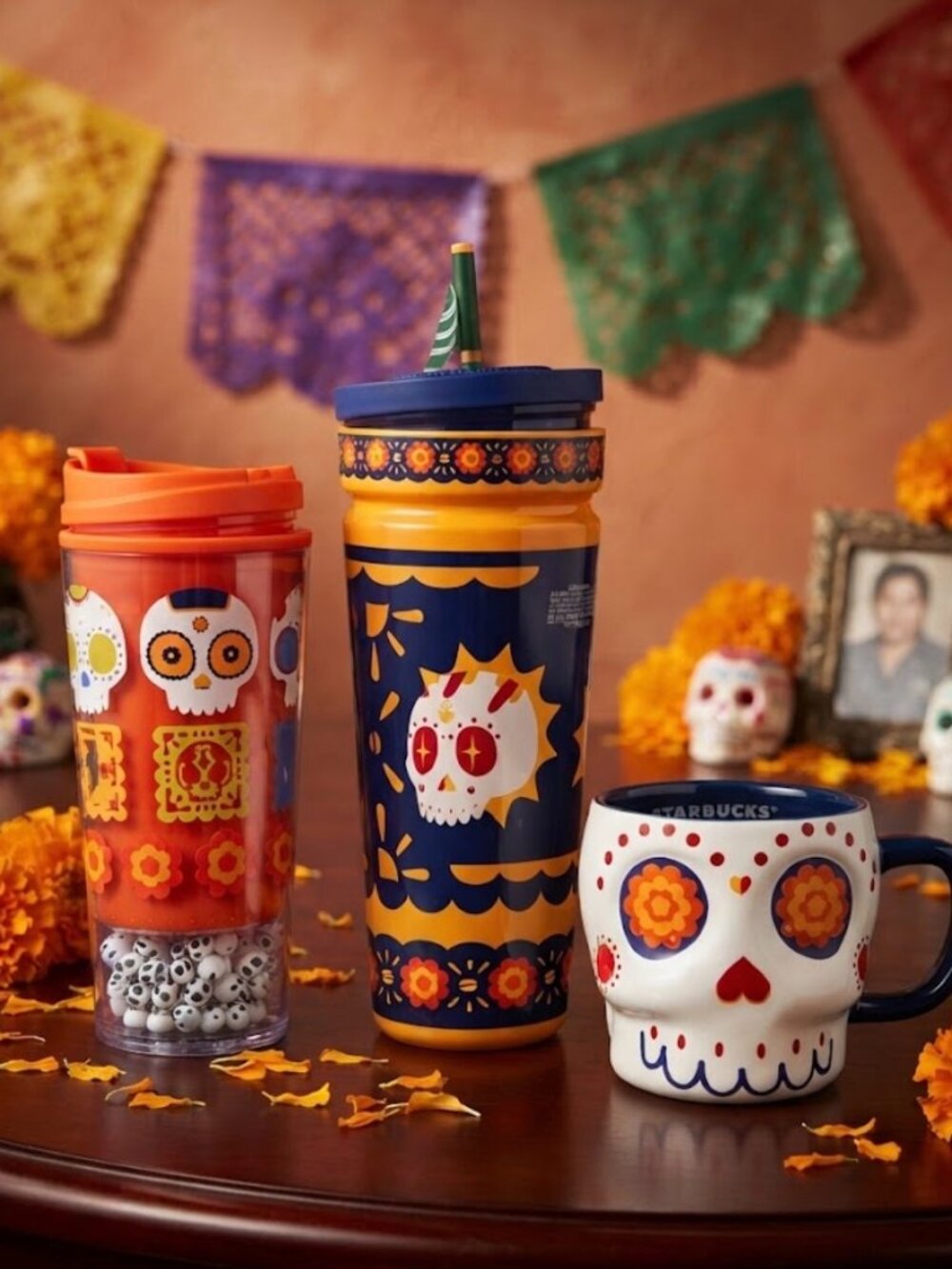 Bundle Starbucks Día De Muertos Collection Mug & Tumblers - Skull Design - Limit